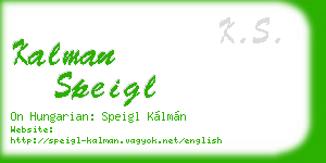 kalman speigl business card