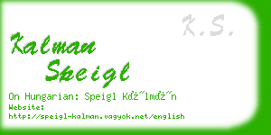 kalman speigl business card